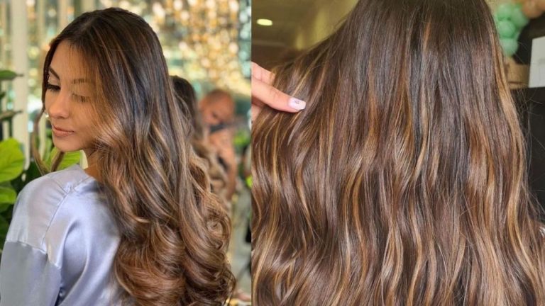 caramel balayage hair