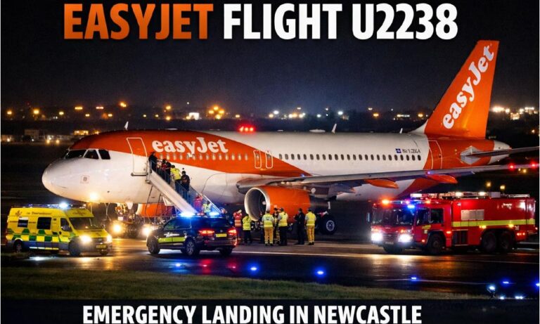 easyjet flight u2238 emergency landing newcastle