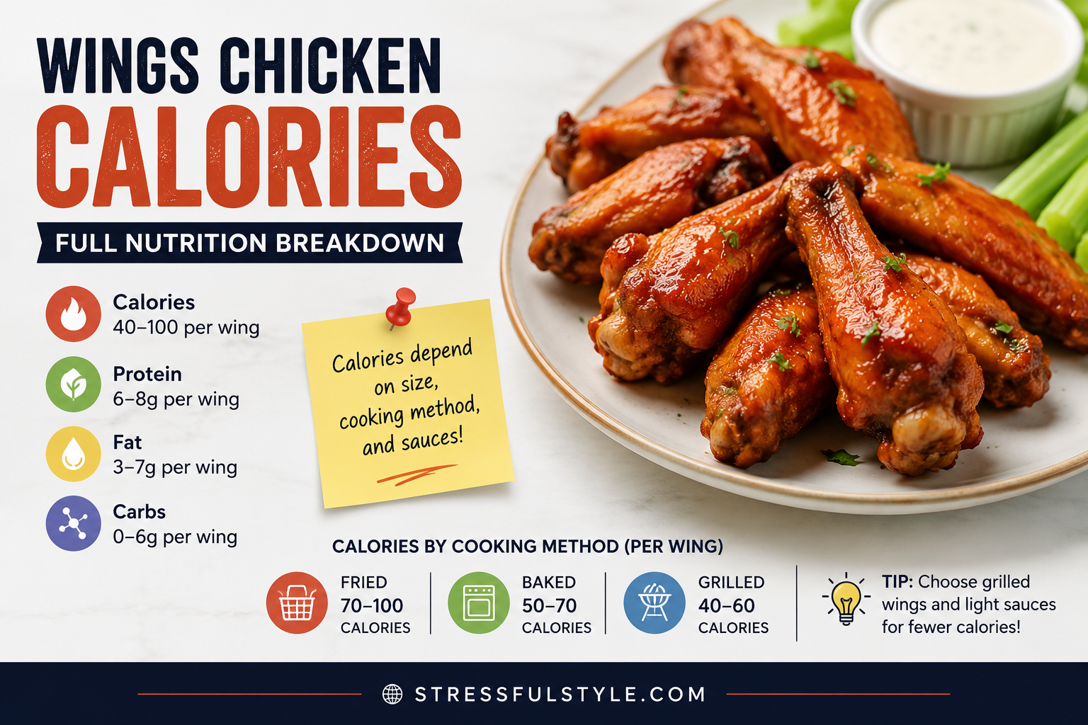 wings chicken calories
